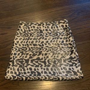 animal print sequin skirt